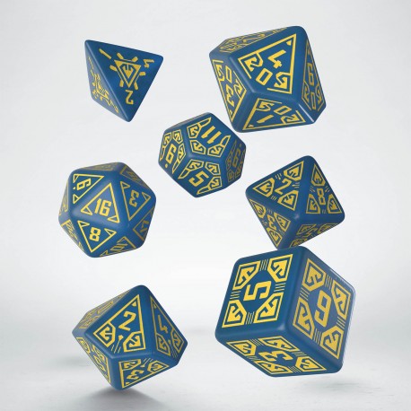 Set de dés - Arcade - Bleu & Jaune