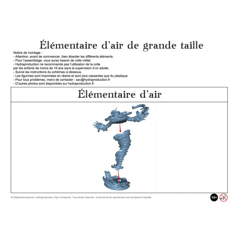 Figurines JdR à peindre - Elementaire d'Air (grande taille)