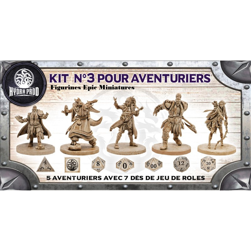 Figurines JdR à peindre - Kit  Aventuriers N°3