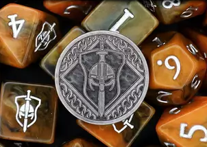 Coffret-Livre de 10 dés: thème Guerrier (Combat) - Dice Tomes