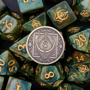 Coffret-Livre de 10 dés: thème Chasseur (The Wild) - Dice Tomes