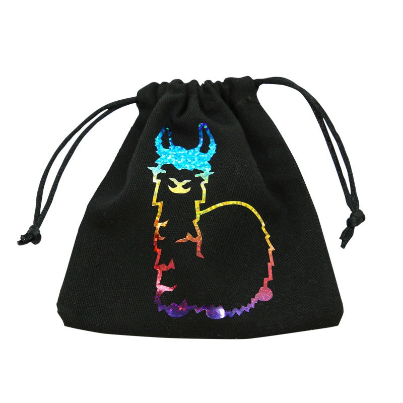 Pochette à dés: motif "Fabuleux Lama brillant" (BLA101)