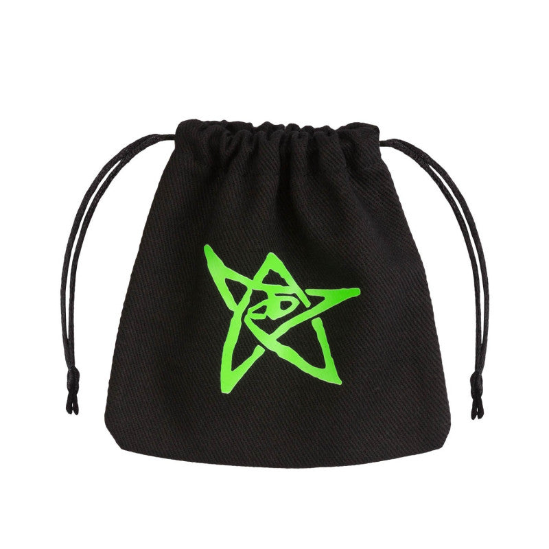 Pochette à dés: motif "Pentacle vert" (BCTH102)