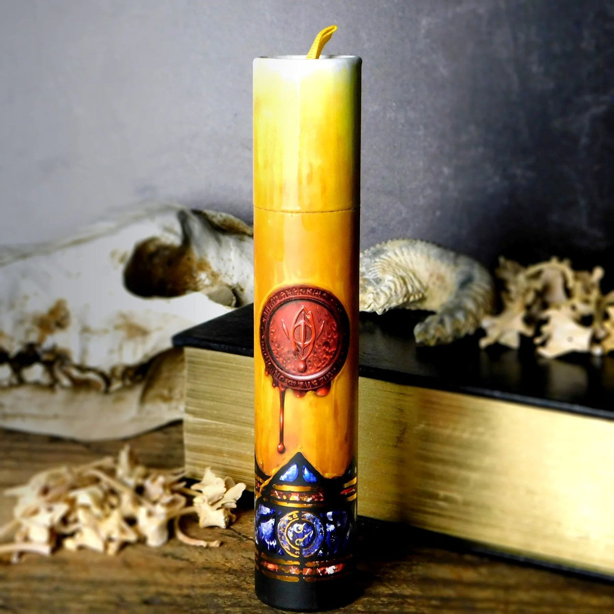 Étui-tube pour Dés, style Bougie "Œil du Voyant"