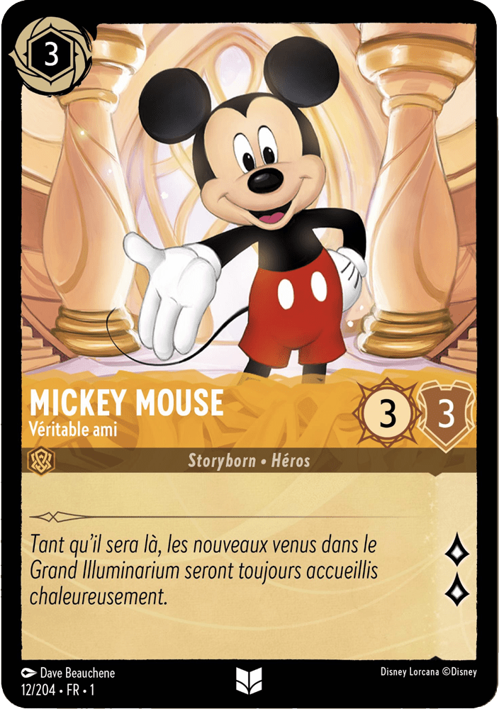 Mickey Mouse - Véritable ami 12/204 - Lorcana S1 FR