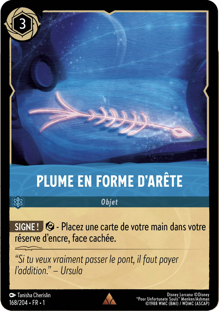 Plume en forme darête 168/204 - Lorcana S1 FR