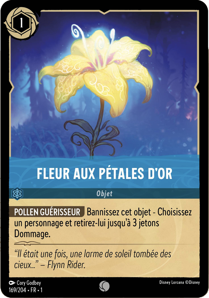 Fleur aux pétales dor 169/204 - Lorcana S1 FR