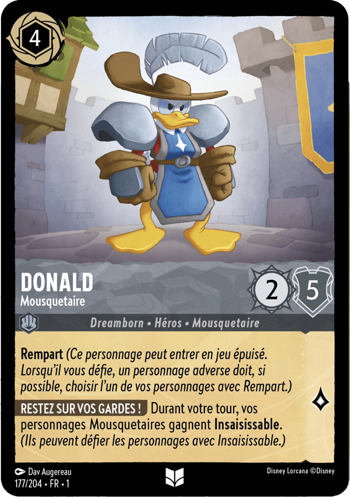 Donald - Mousquetaire 177/204 - Lorcana S1 FR