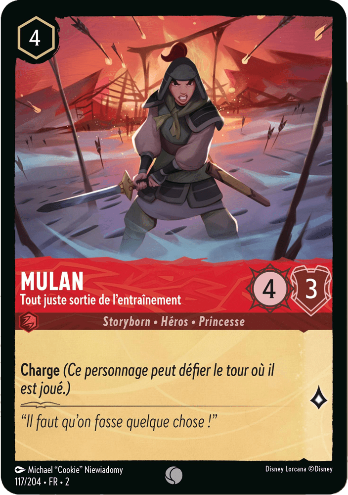 Mulan - Tout juste sortie de lentrainement 117/204 - Lorcana S2 FR