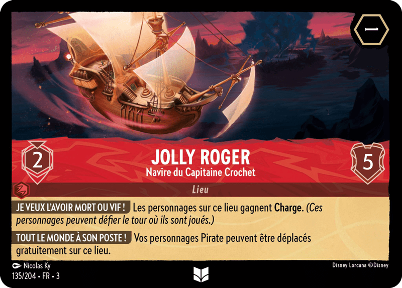 Jolly Roger - Navire du Capitaine Crochet 135/204 - Lorcana S3 FR
