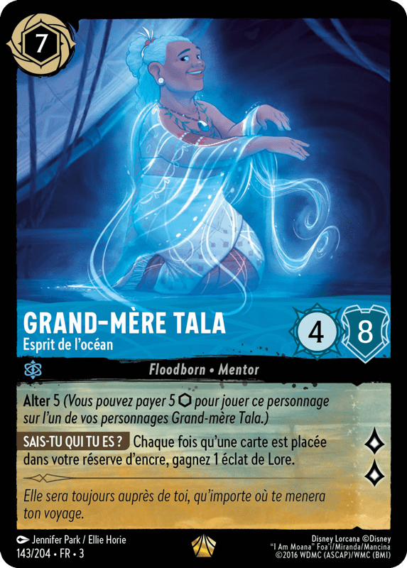 Grand-mère Tala - Esprit de locéan 143/204 - Lorcana S3 FR