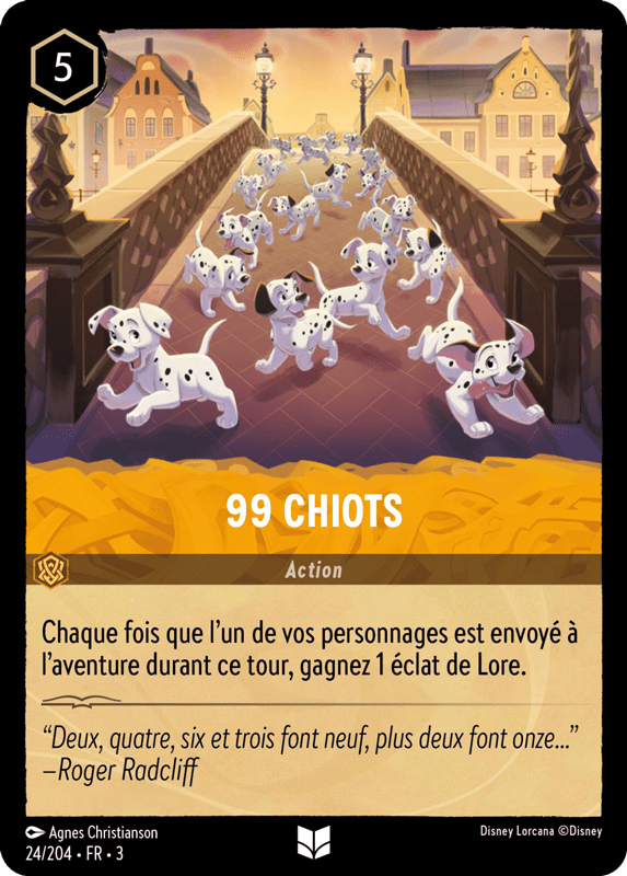 99 Chiots - Action 24/204 - Lorcana S3 FR