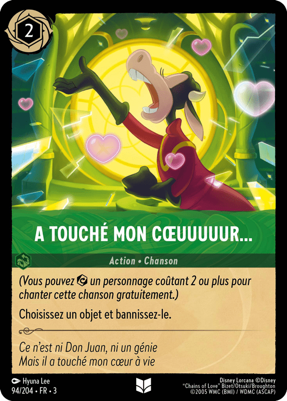 A touché mon coeuuuur
- Action 94/204 - Lorcana S3 FR