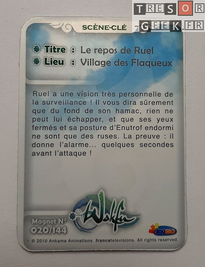 Magnet Wakfu #20: Le repos de Ruel (épisode 5) - personnalisable avec un sticker métal