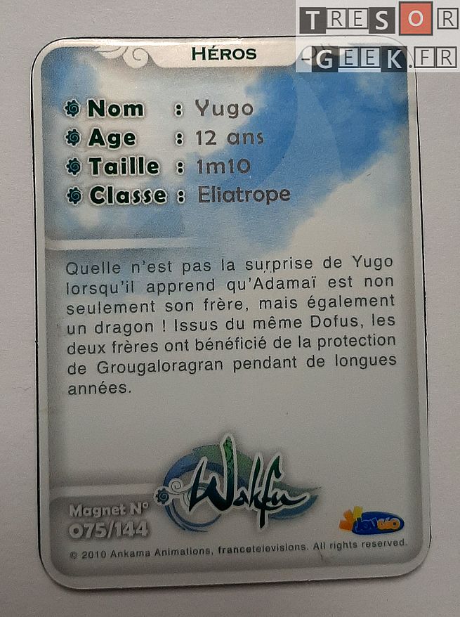 Magnet Wakfu #75: Yugo (épisode 15) - lenticulaire