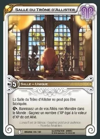 Carte Salle du Trône dAllister FOIL Wakfu 1 Tresor Geek fr