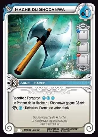 Hache Du Shodanwa Carte Wakfu Astrub 1 Tresor Geek Fr