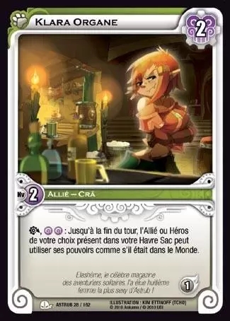 Klara Organe Carte Wakfu Astrub Tresor Geek Fr