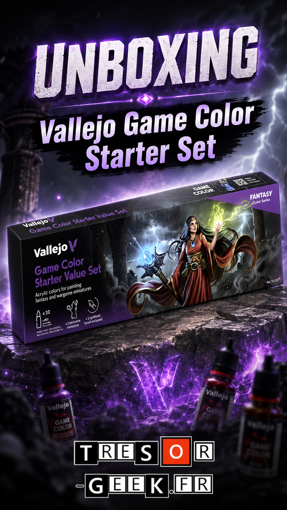 Unboxing du coffret Vallejo Game Color Starter Set par Trésor Geek