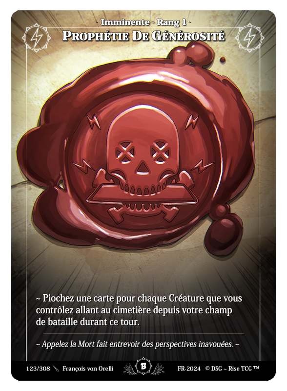 Prophétie De Générosité #123 Beta (FR) [RISE]