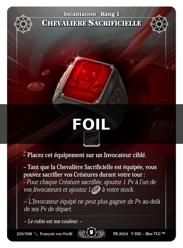 Chevalière Sacrificielle #220 Beta (FR) [RISE]