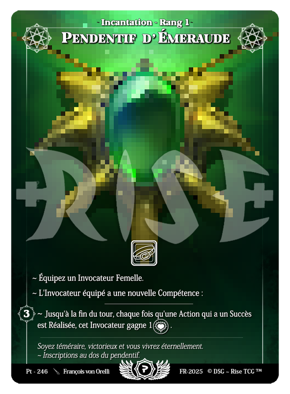 Pendentif D'Emeraude #Pt - 246 Prestige 2025 (FR) [RISE]