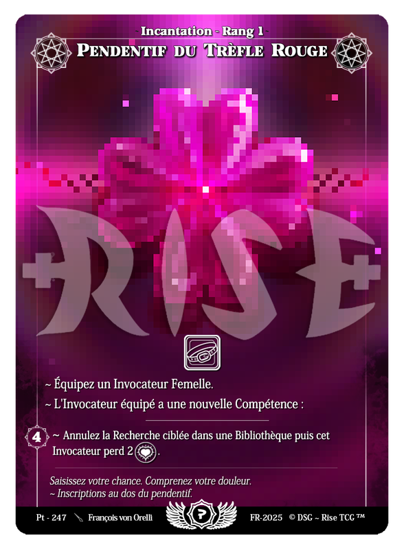 Pendentif Du Trèfle Rouge #Pt - 247 Prestige 2025 (FR) [RISE]