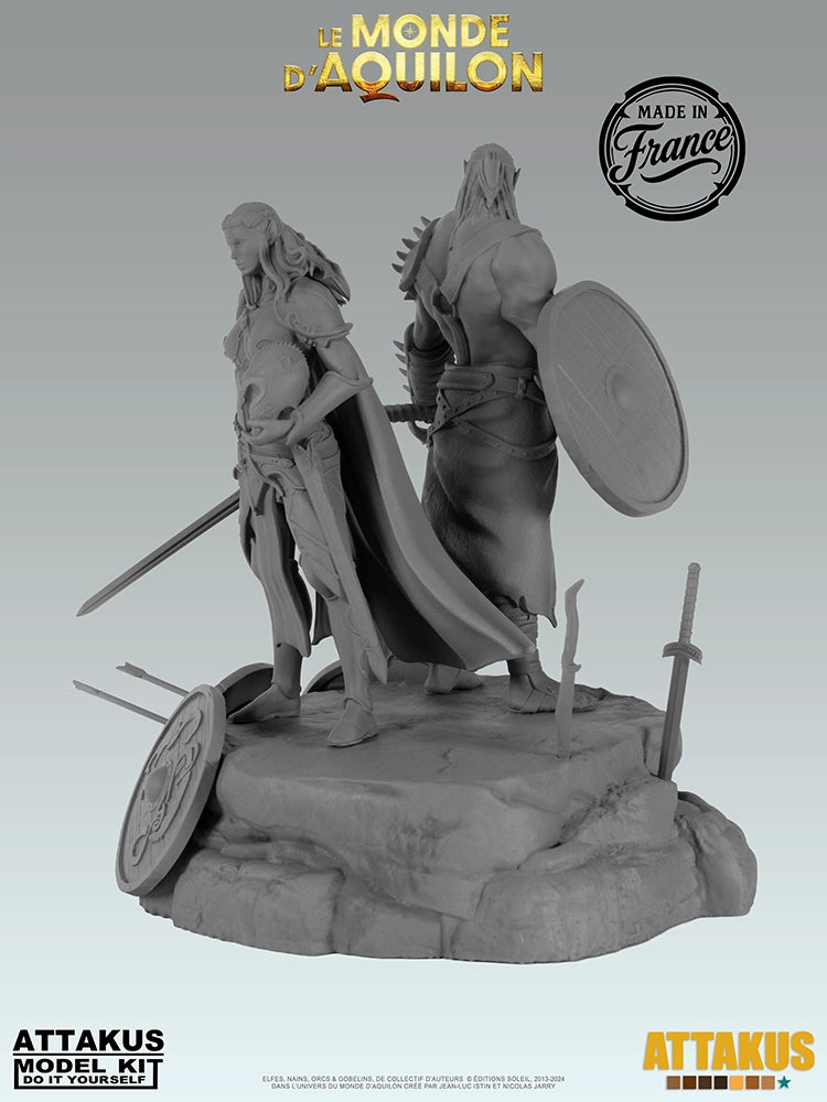 Diorama des boucliers à peindre - BD Elfes, Aquilon