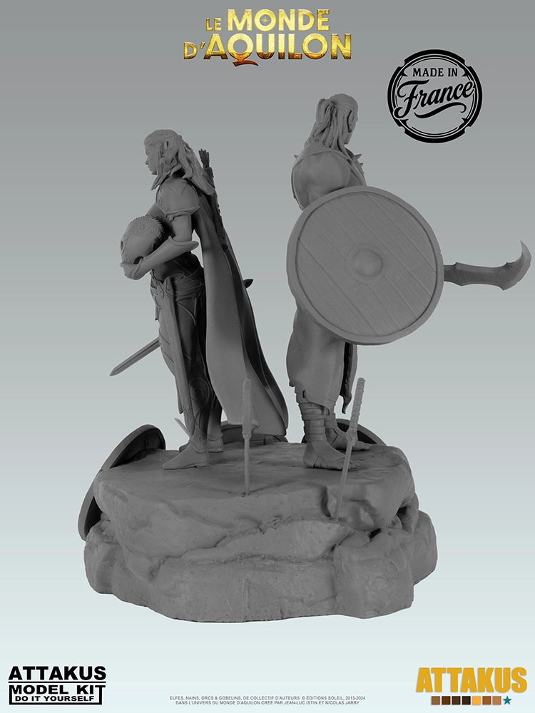 Diorama des boucliers à peindre - BD Elfes, Aquilon