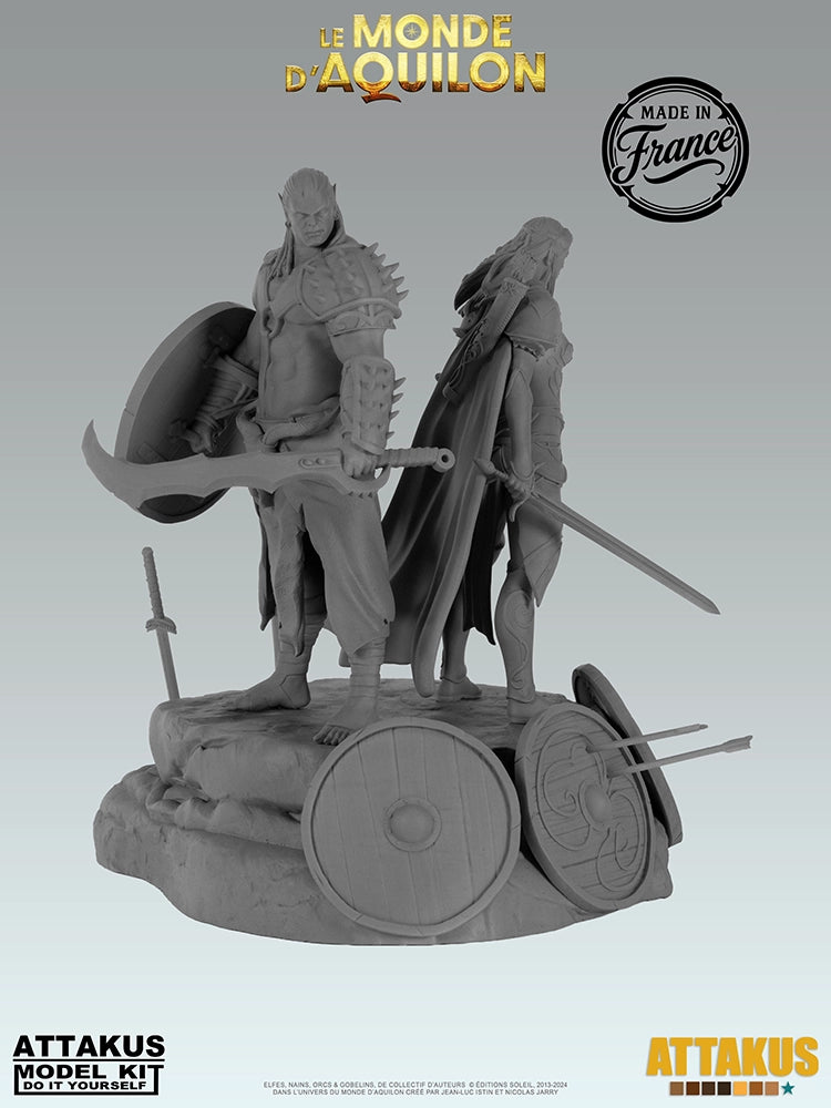 Diorama des boucliers à peindre - BD Elfes, Aquilon