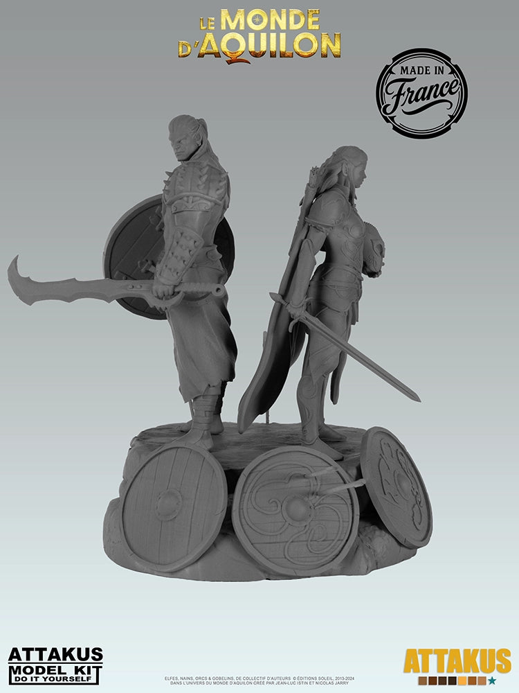 Diorama des boucliers à peindre - BD Elfes, Aquilon