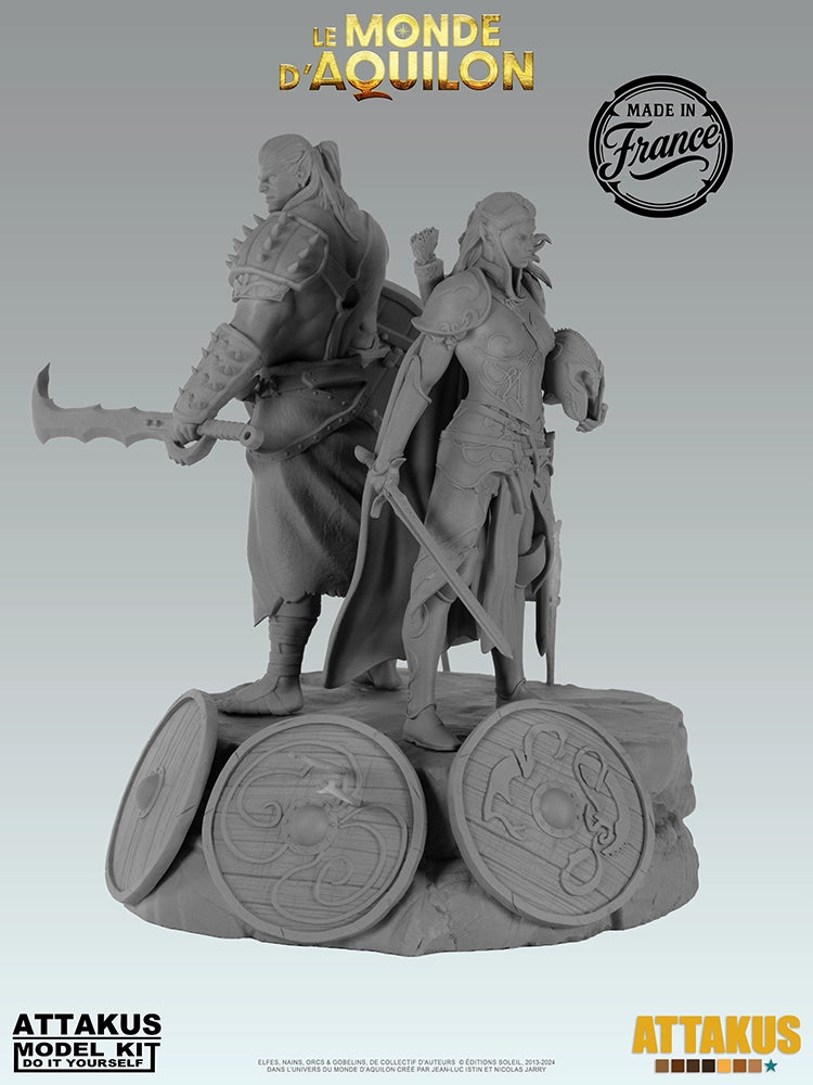 Diorama des boucliers à peindre - BD Elfes, Aquilon