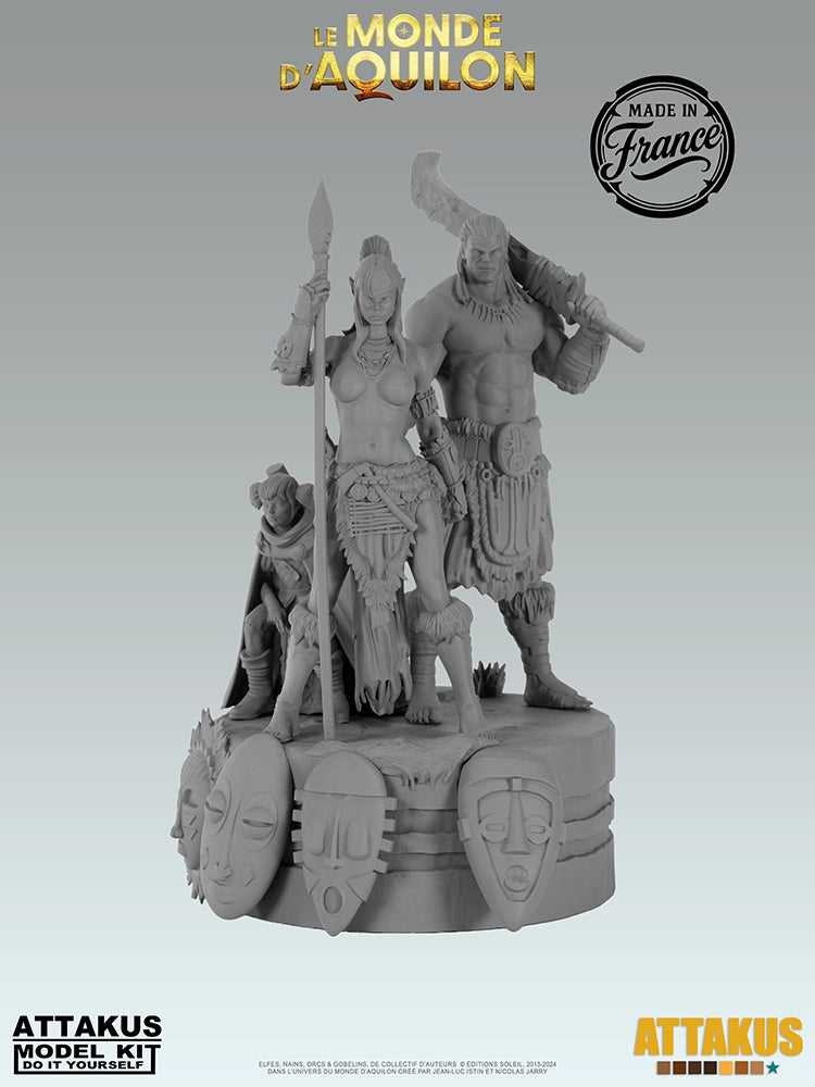 Diorama des masques à peindre - BD Elfes, Aquilon