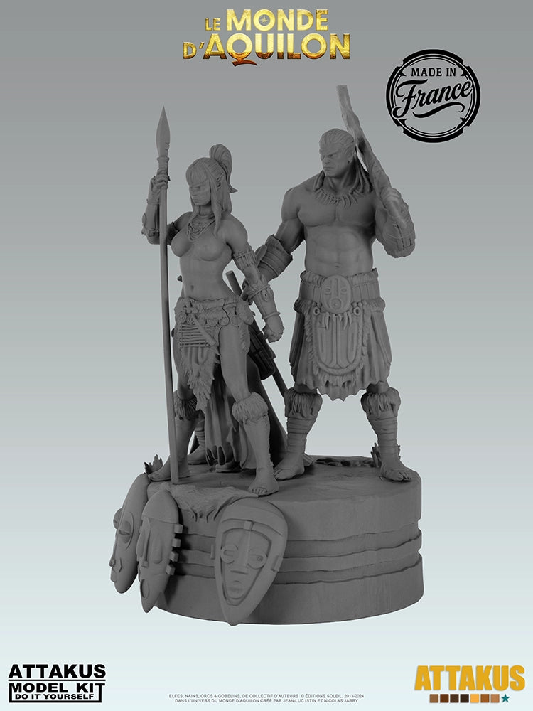 Diorama des masques à peindre - BD Elfes, Aquilon