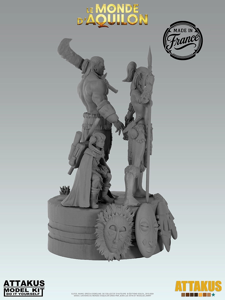 Diorama des masques à peindre - BD Elfes, Aquilon