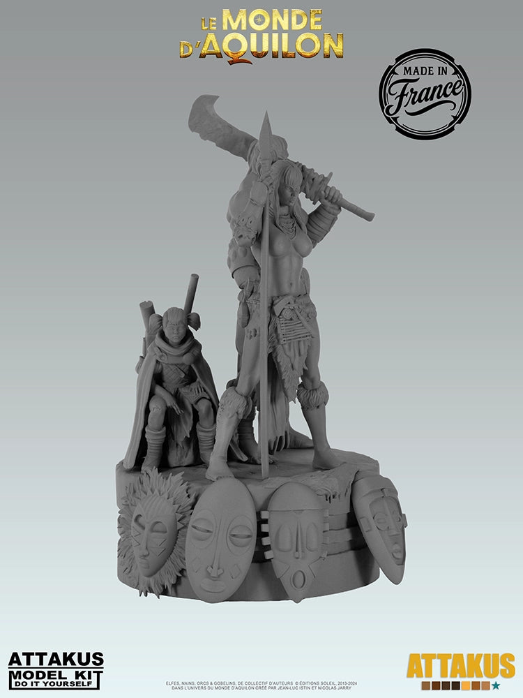 Diorama des masques à peindre - BD Elfes, Aquilon