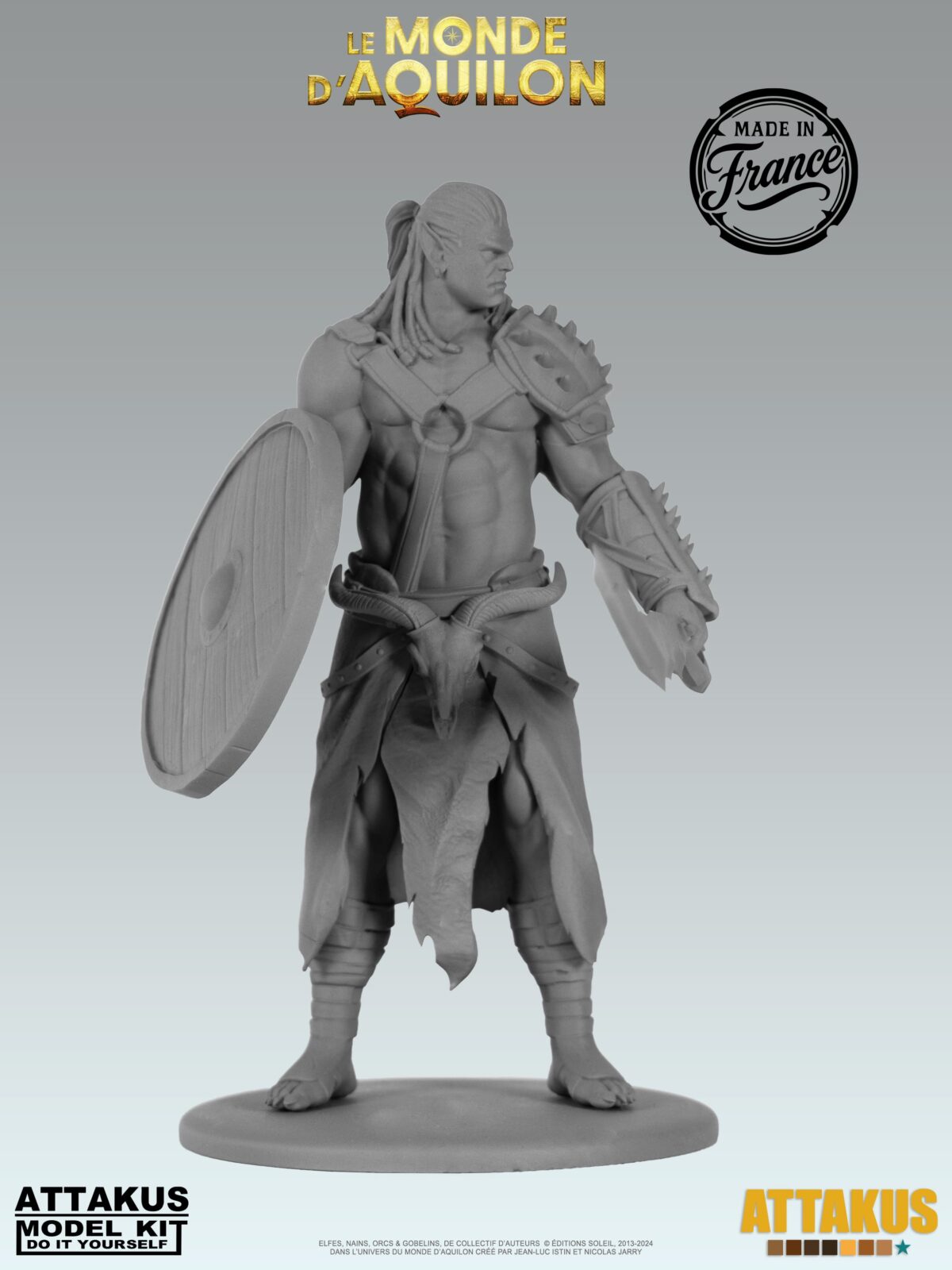 Figurine Turuk ‘Bouclier’ (Elfes) à peindre - taille M (6-9cm)