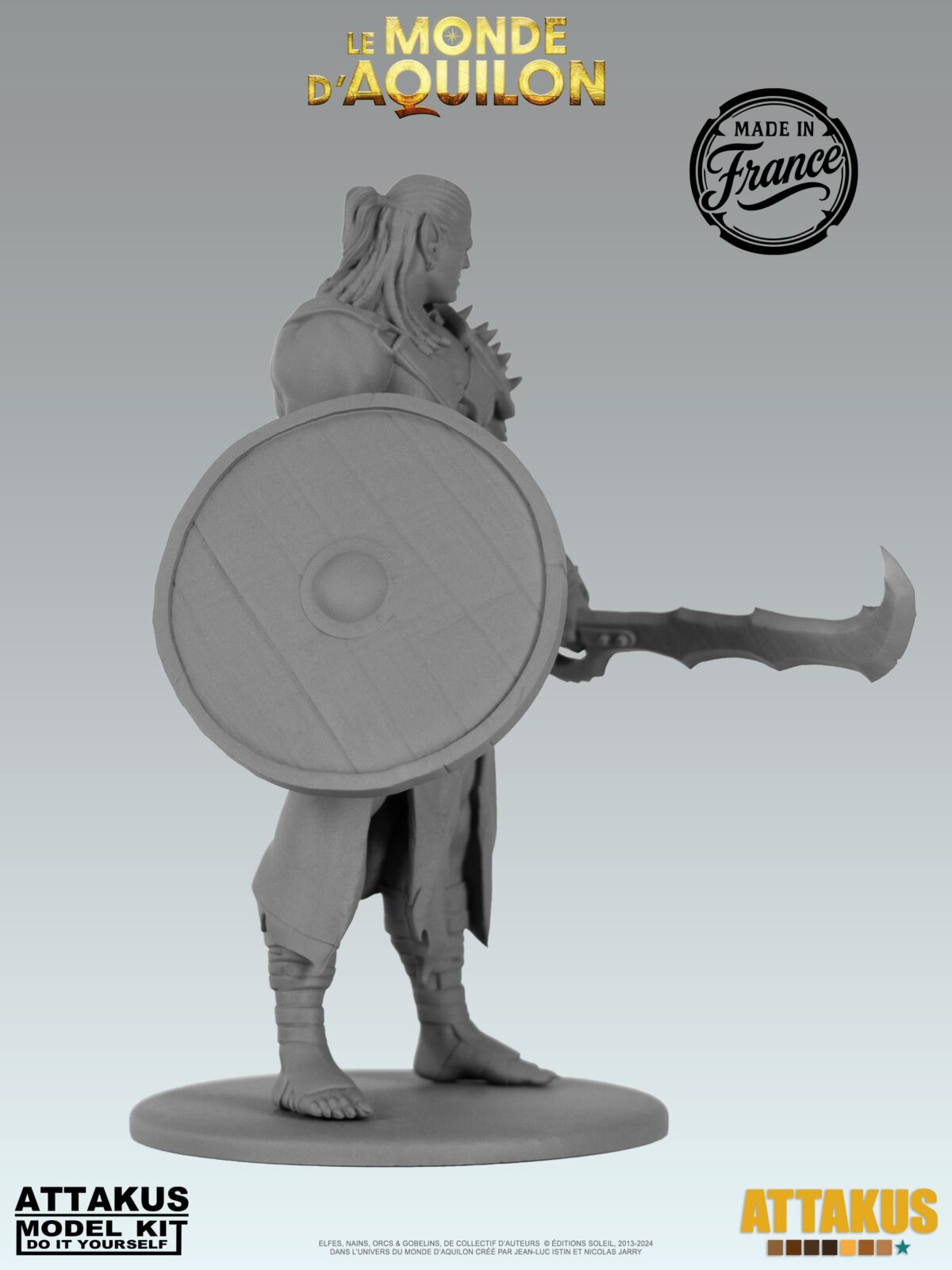 Figurine Turuk ‘Bouclier’ (Elfes) à peindre - taille M (6-9cm)