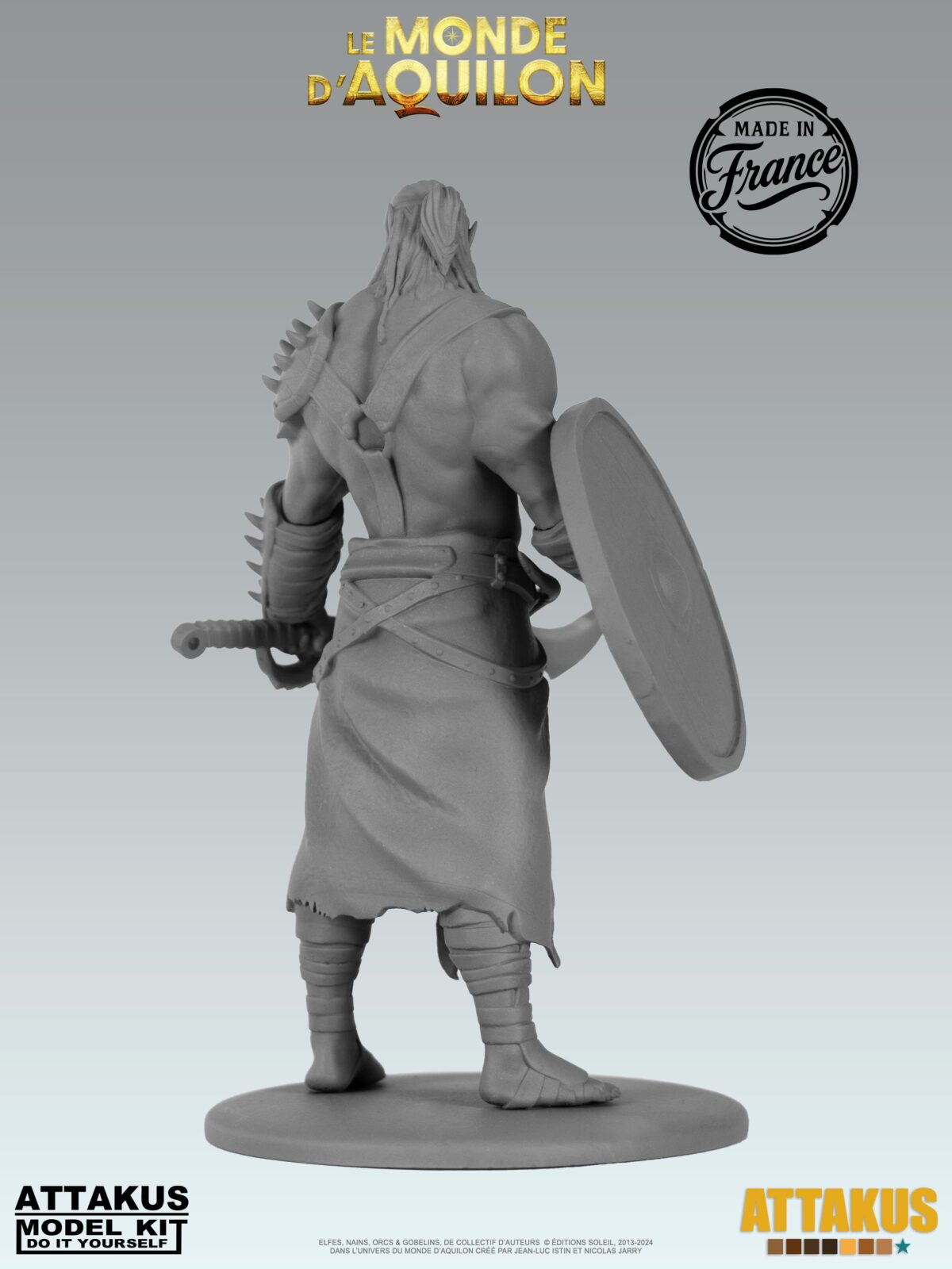 Figurine Turuk ‘Bouclier’ (Elfes) à peindre - taille M (6-9cm)