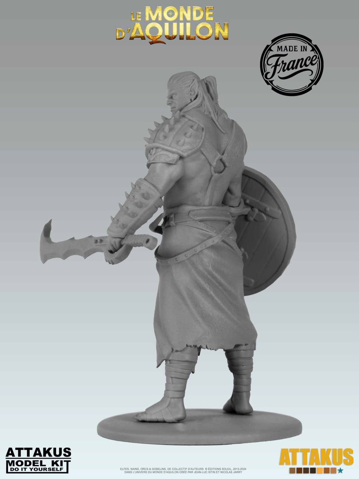 Figurine Turuk ‘Bouclier’ (Elfes) à peindre - taille M (6-9cm)