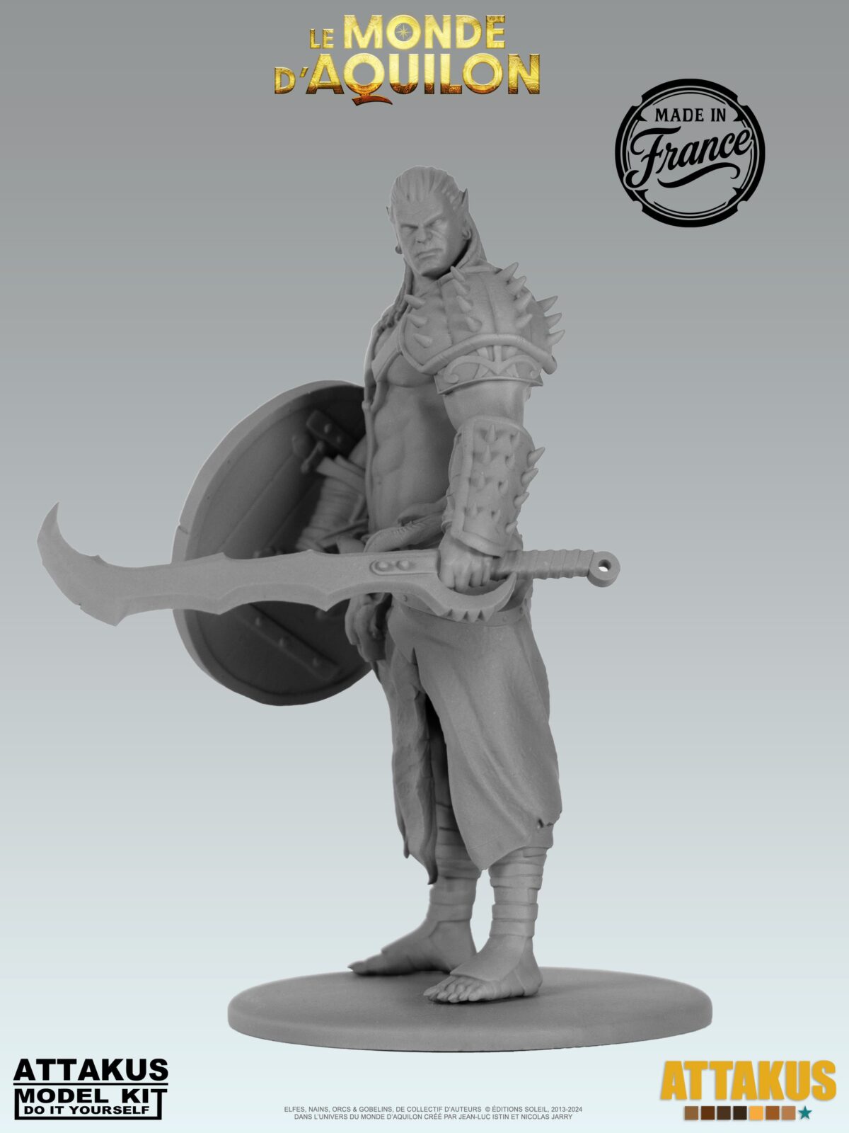 Figurine Turuk ‘Bouclier’ (Elfes) à peindre - taille M (6-9cm)