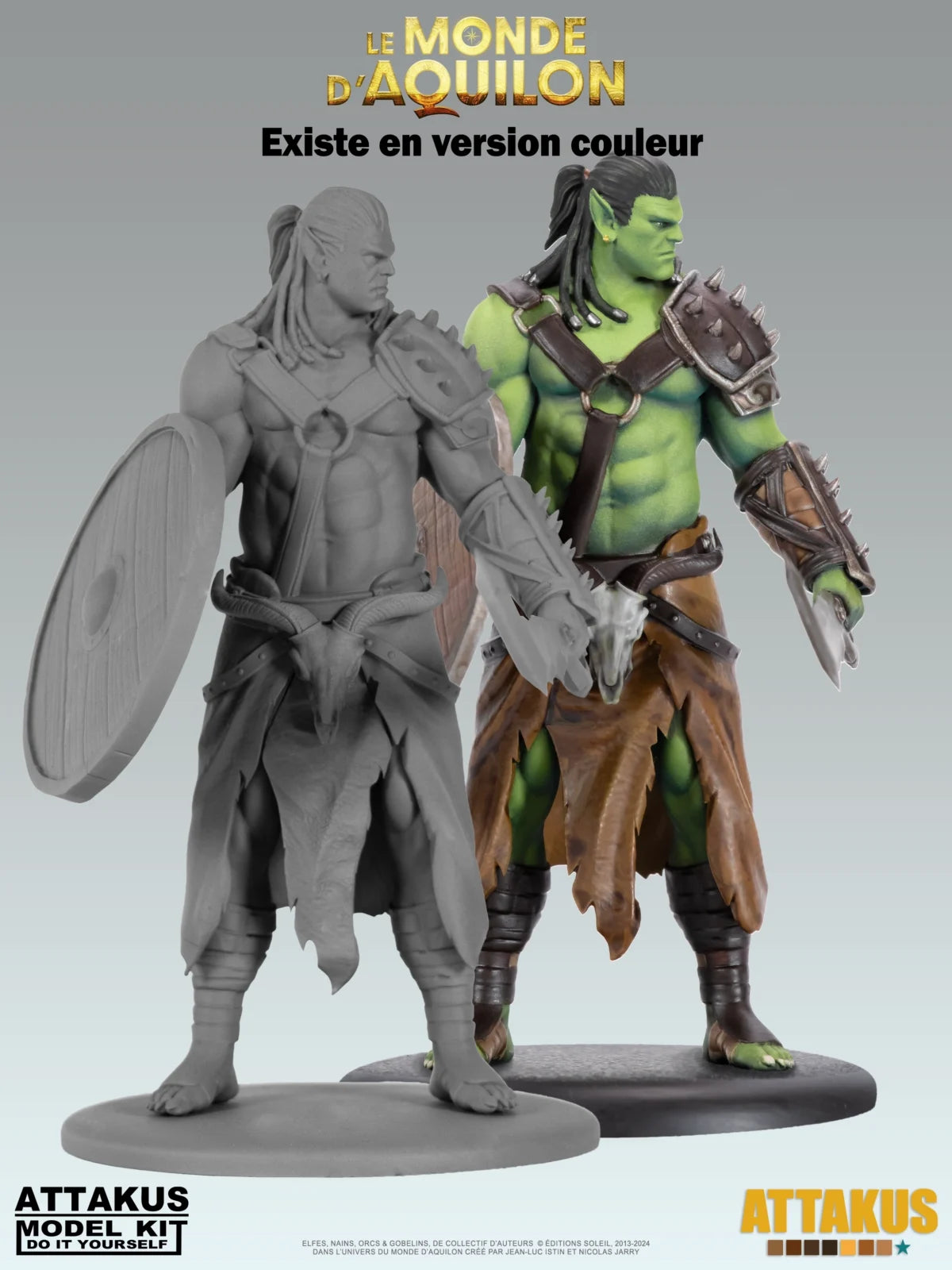 Figurine Turuk ‘Bouclier’ (Elfes) à peindre - taille M (6-9cm)