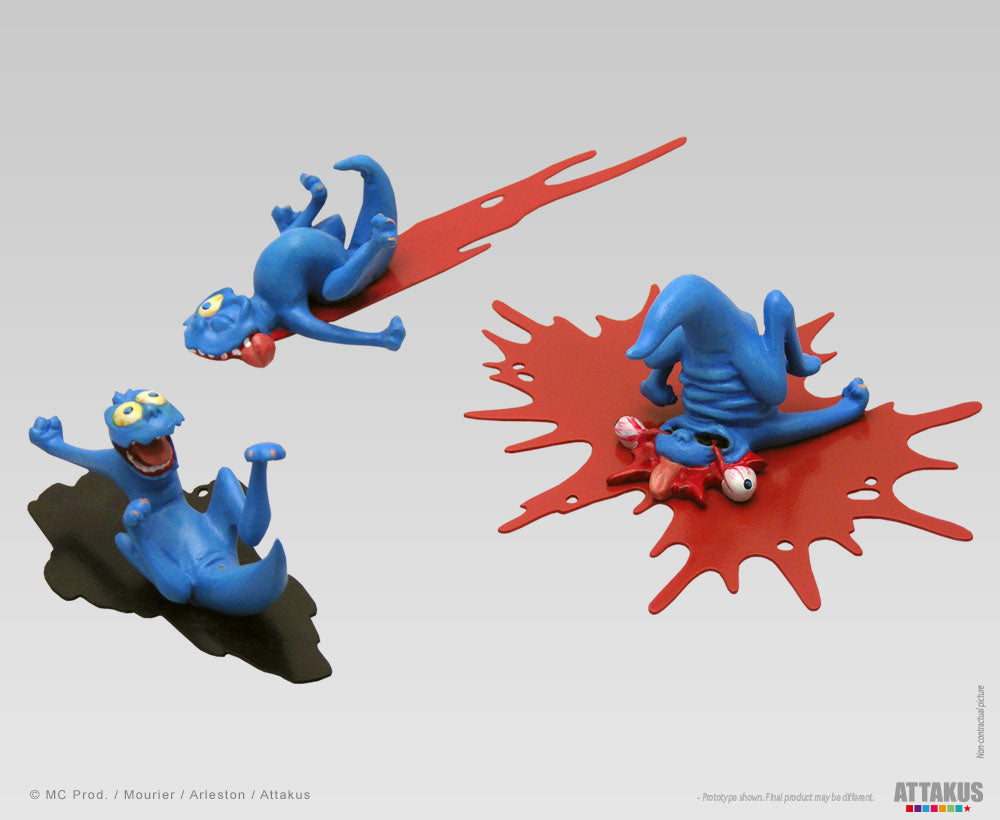 Figurine résine de 3 schfoumpfs n°1 - Troy