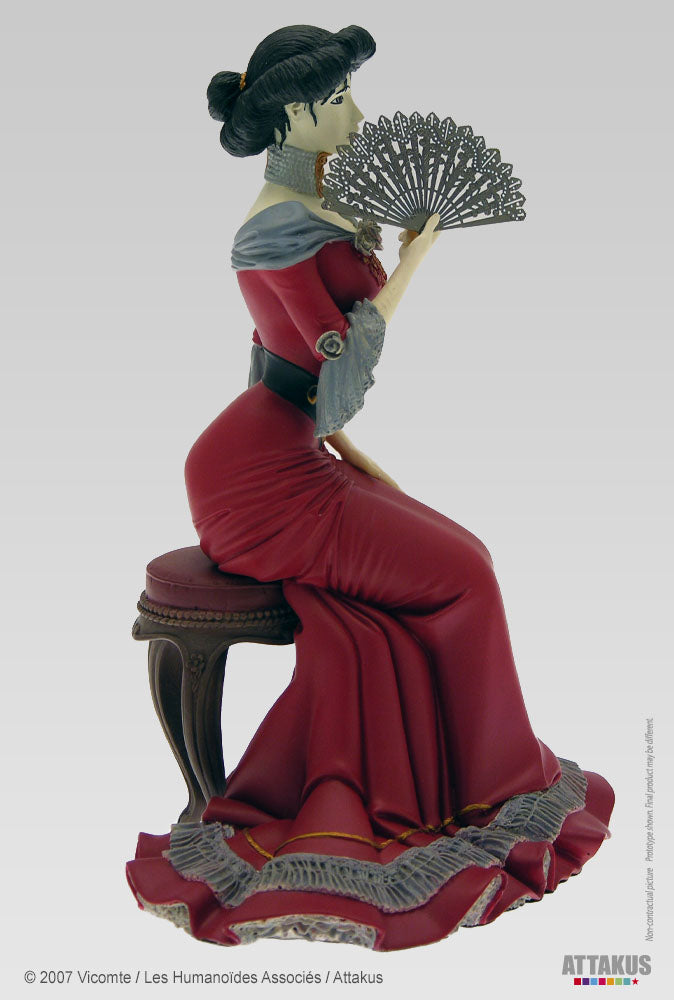 Figurine résine Sasmira - Version rouge - collection Pin-Up