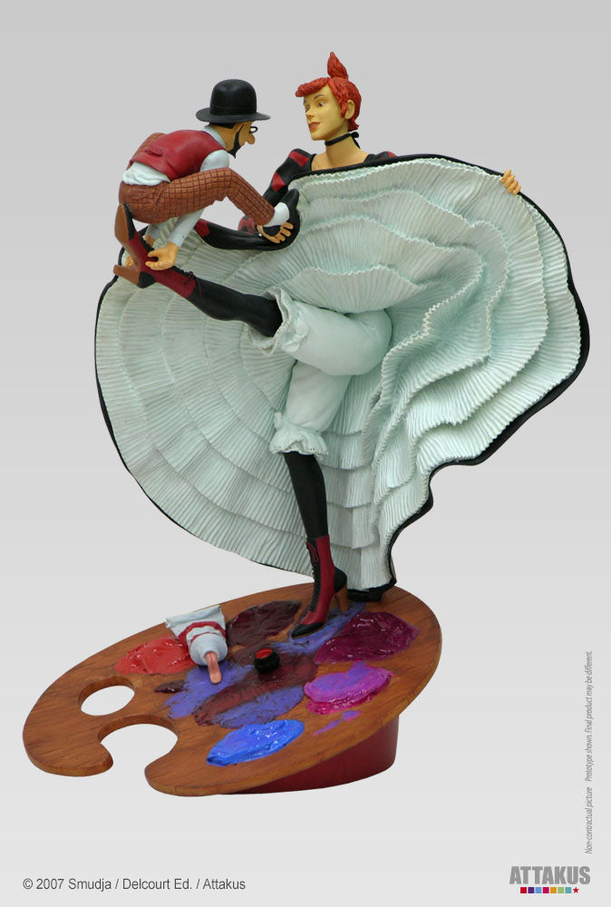 Figurine résine Toulouse Lautrec et La Goulue