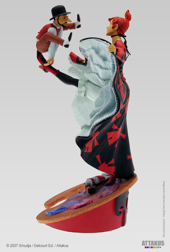 Figurine résine Toulouse Lautrec et La Goulue