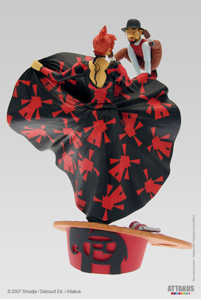 Figurine résine Toulouse Lautrec et La Goulue