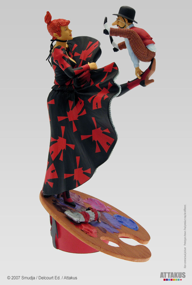 Figurine résine Toulouse Lautrec et La Goulue