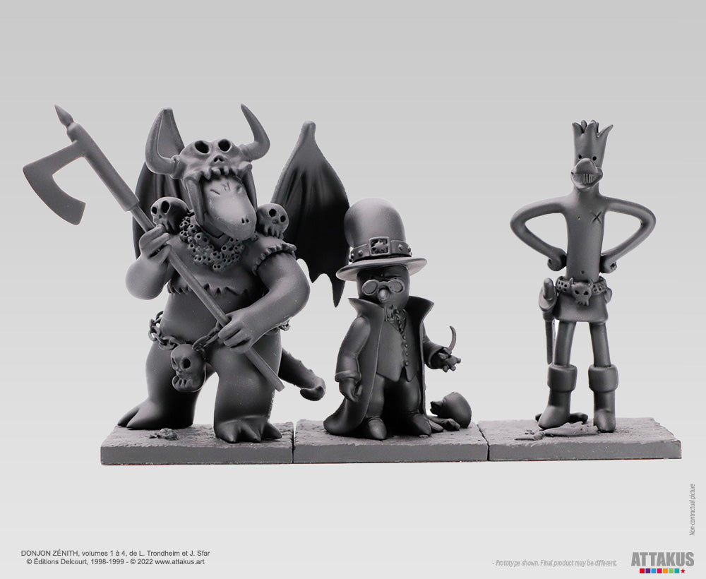 Figurine résine Donjon Trio NOIR