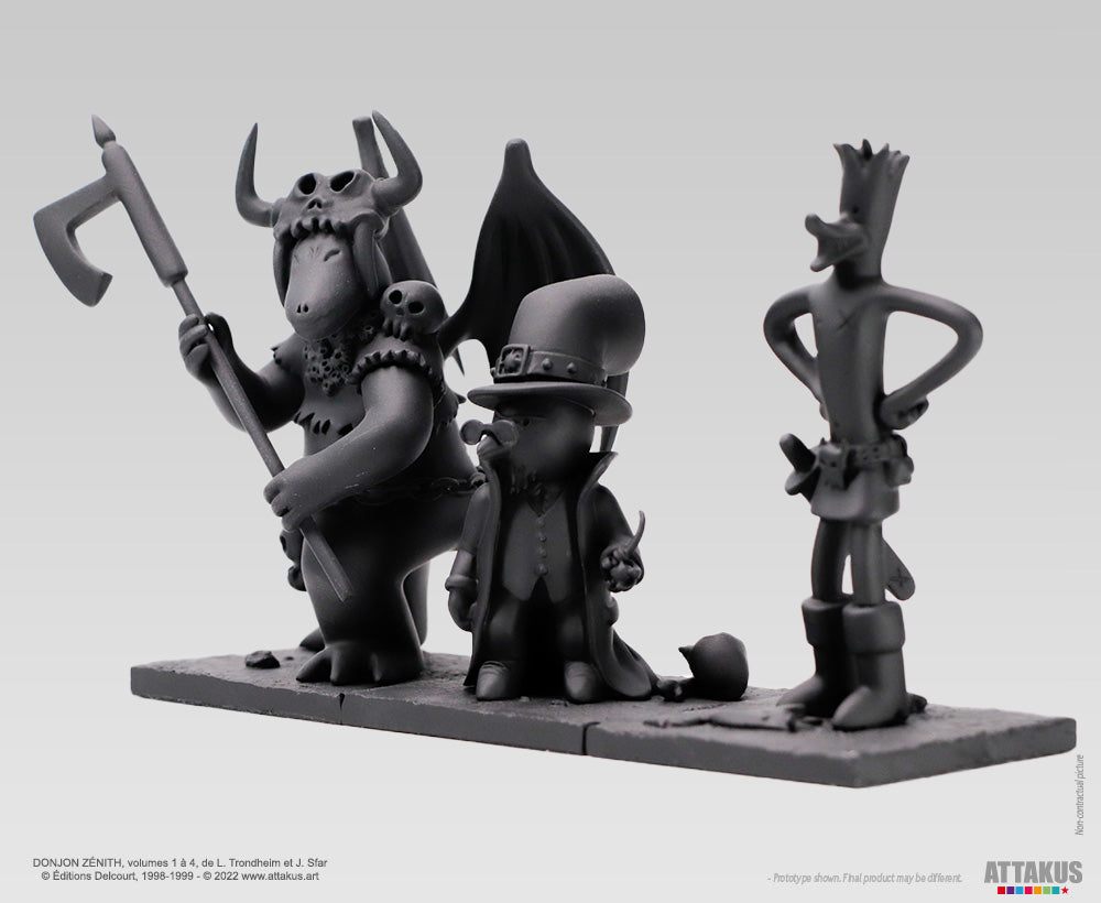Figurine résine Donjon Trio NOIR